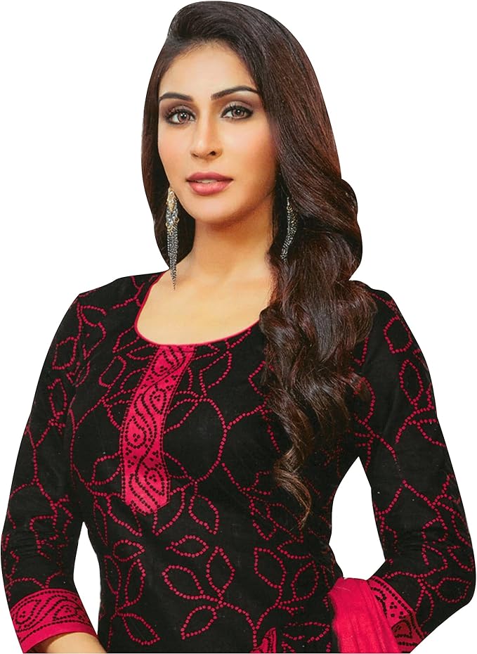 line 女式民族传统印花纯棉纱丽克米兹套装连衣裙印度准备穿着